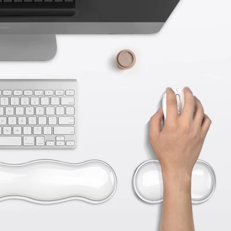 Laptop Accessories For Wrist Support - Transparent Mouse Pad And Wrist Support
