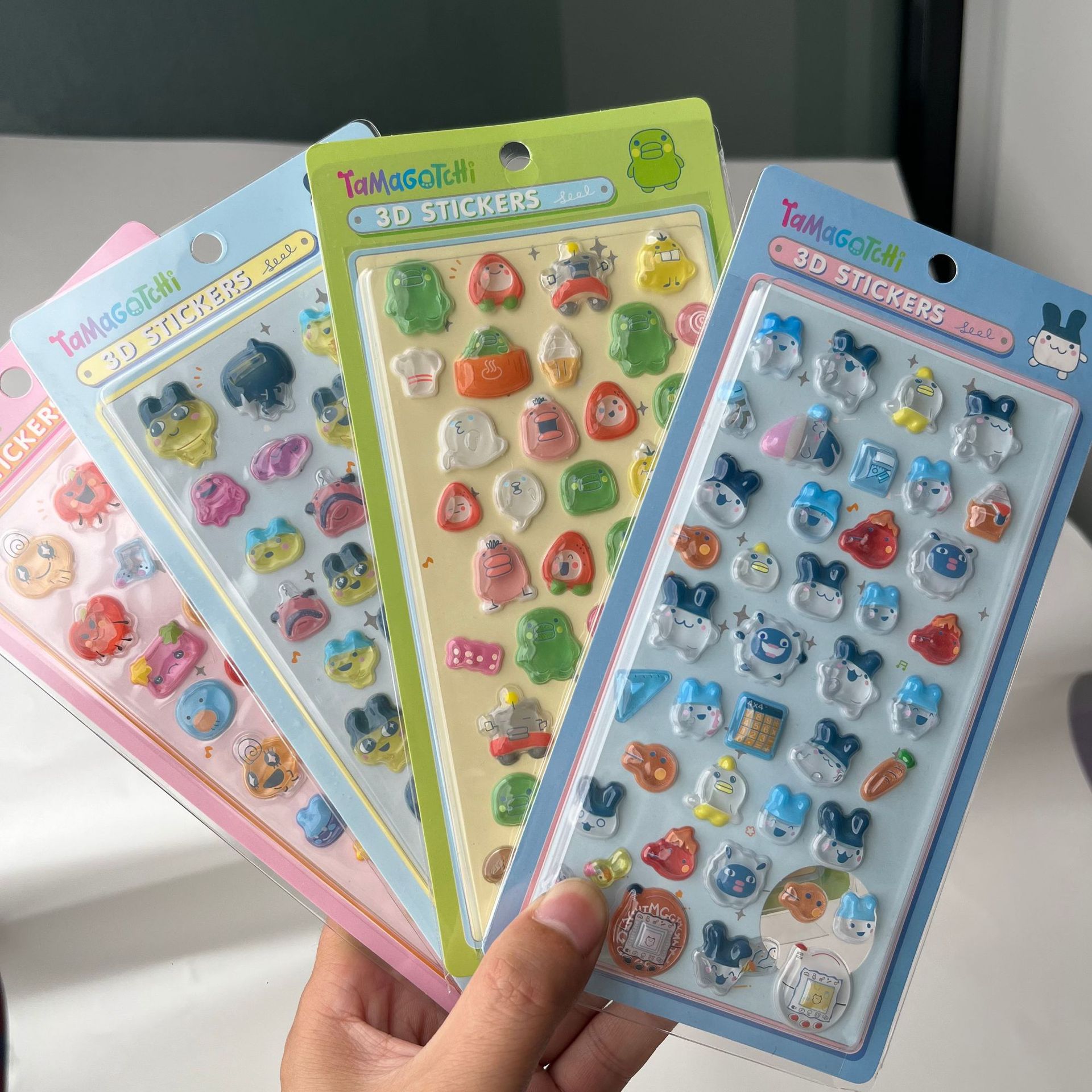 Laptop Accessories Decoration - Cute Tamagotchi 3D Puffy Stickers Retro