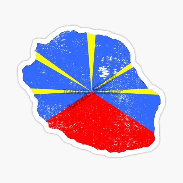 Reunion Island Flag Car Sticke - Laptop Accessories Logo review and price