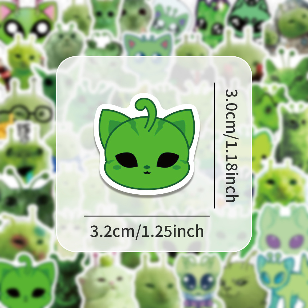 100pcs Fun Alien Cat Emoji Sti - Laptop Accessories Toy review and price
