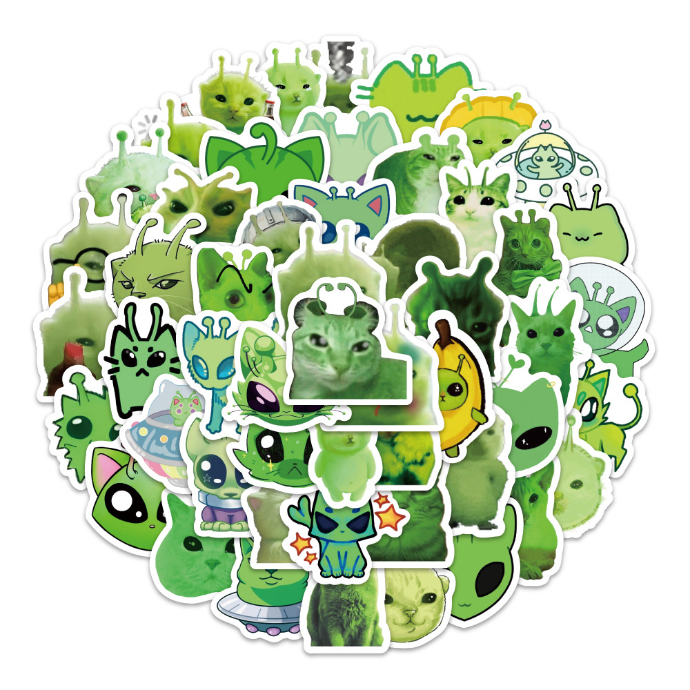 100pcs Fun Alien Cat Emoji Sti - Laptop Accessories Toy review and price