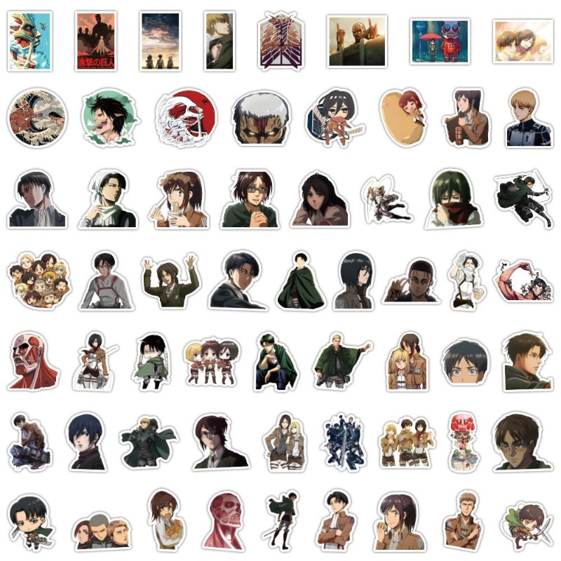 60Pcs Attack on Titan Anime St - Laptop Accessories Decoration review and price