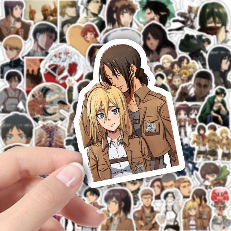 60Pcs Attack on Titan Anime St - Laptop Accessories Decoration review and price