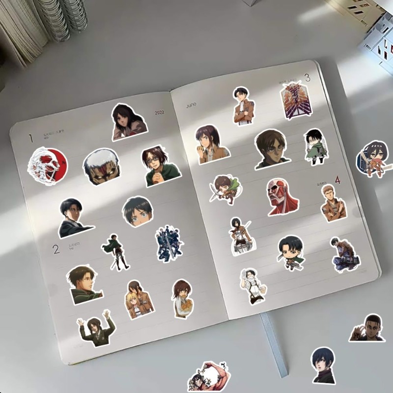 60Pcs Attack on Titan Anime St - Laptop Accessories Decoration review and price