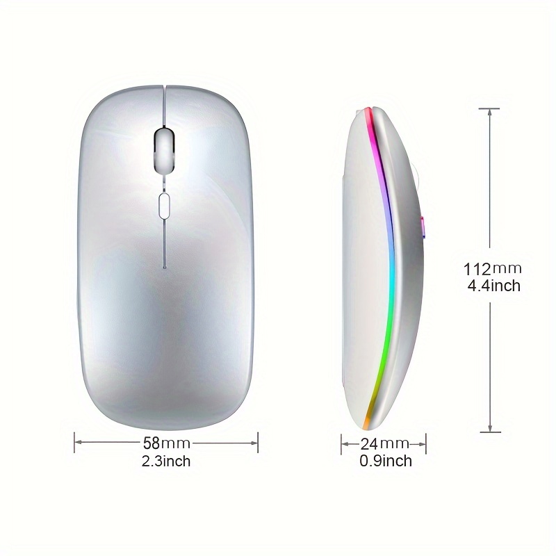 Wireless Mouse RGB Rechargeabl - Laptop External Accessories review and price