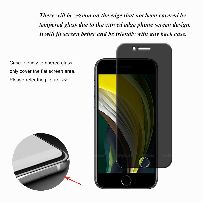 1-4Pcs For iPhone SE 2022 Glas - Privacy Screen Filter review and price