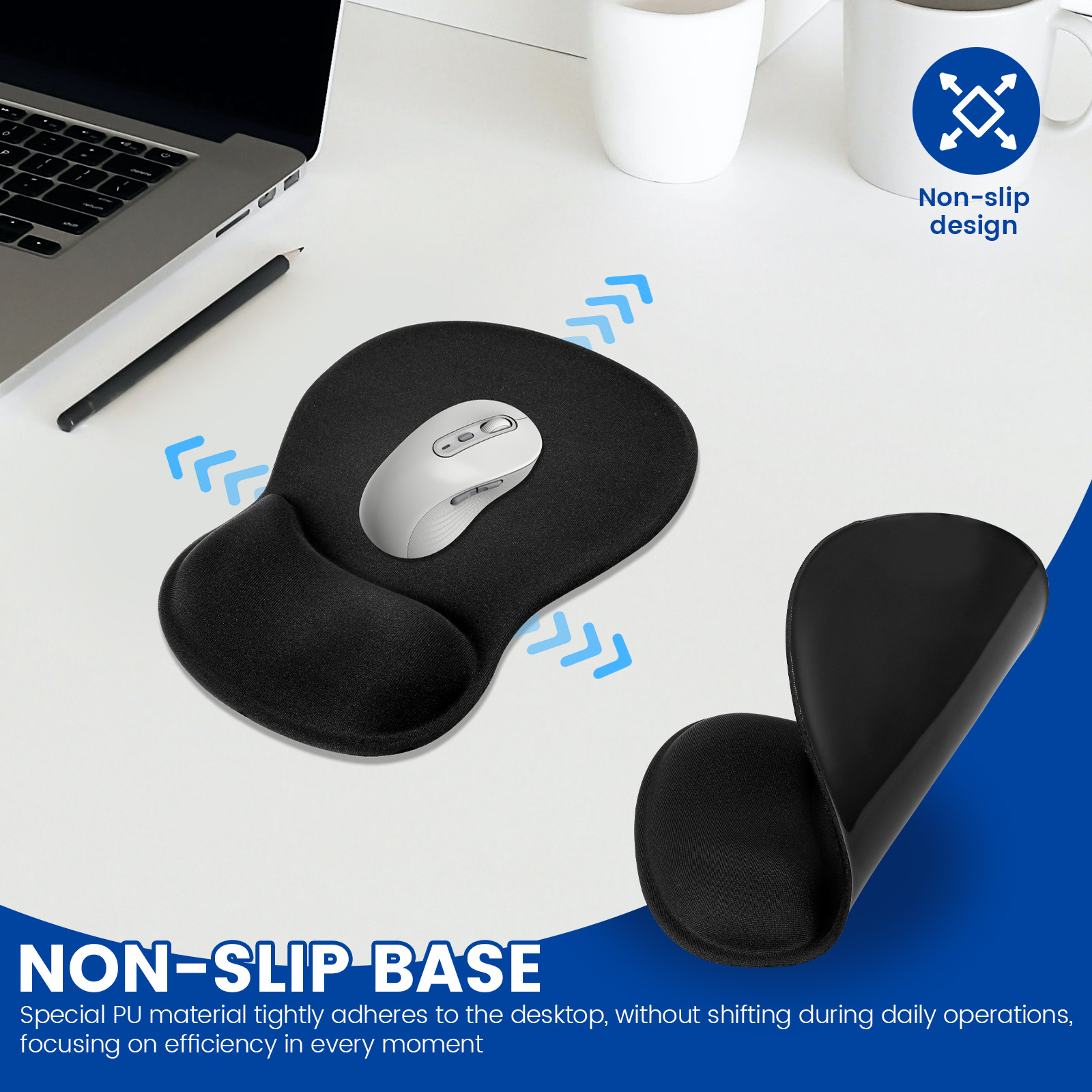 1/4 Pcs Ergonomic Mouse Pad No - Laptop Accessories For Wrist Support review and price