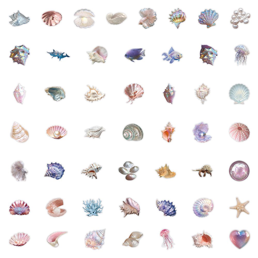 50pcs Cartoon Shell Graffiti S - Laptop Accessories Decoration review and price